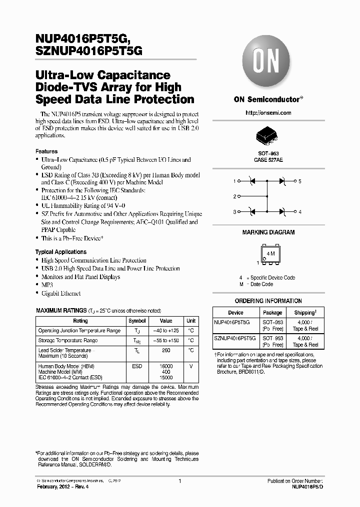 NUP4016P5_8393983.PDF Datasheet