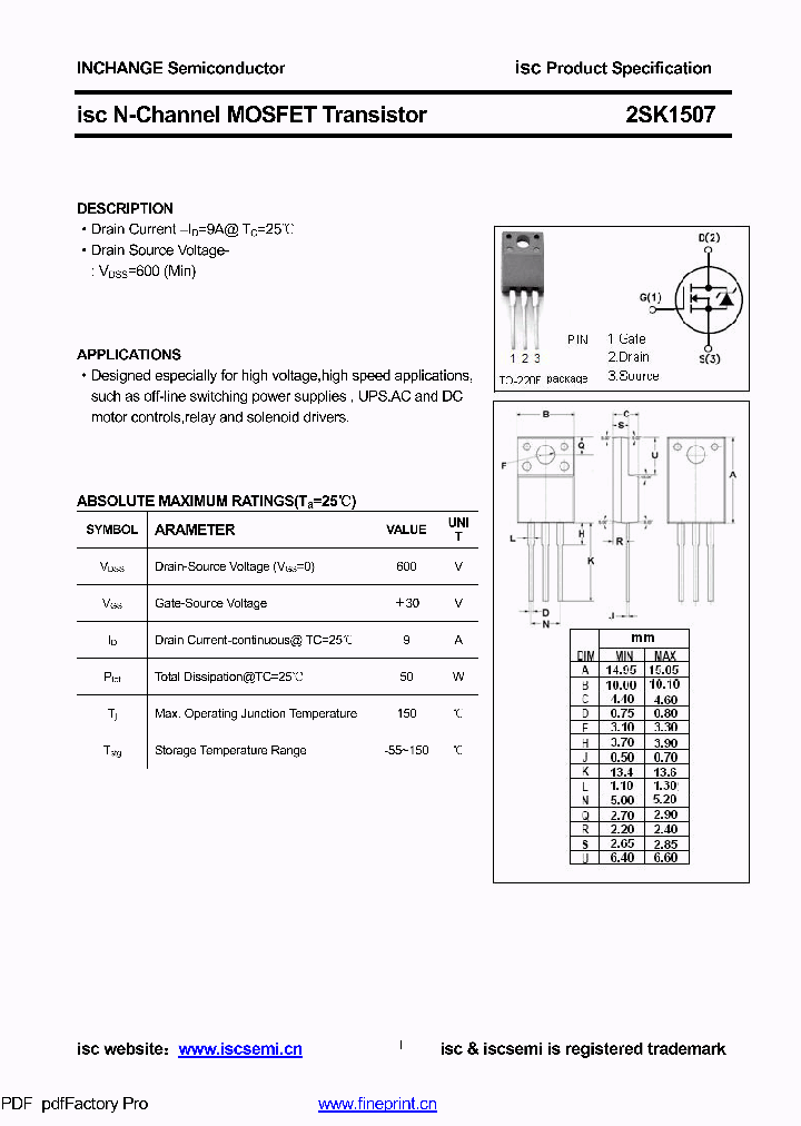 2SK1507_8395644.PDF Datasheet