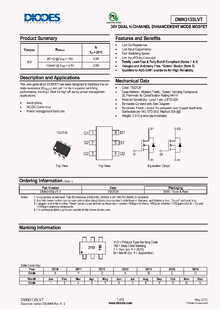 DMN3135LVT-15_8401462.PDF Datasheet