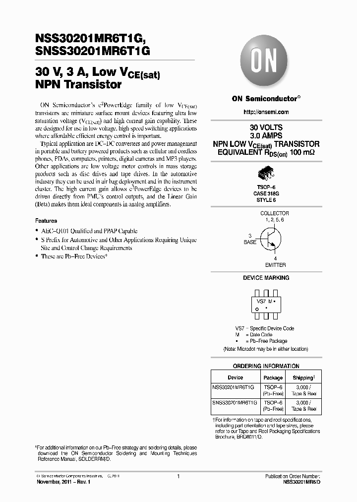 SNSS30201MR6T1G_8401869.PDF Datasheet