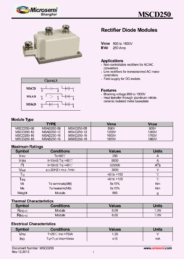 MSCD250_8403699.PDF Datasheet