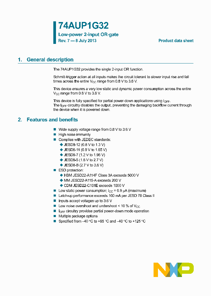 74AUP1G32GM_8406733.PDF Datasheet