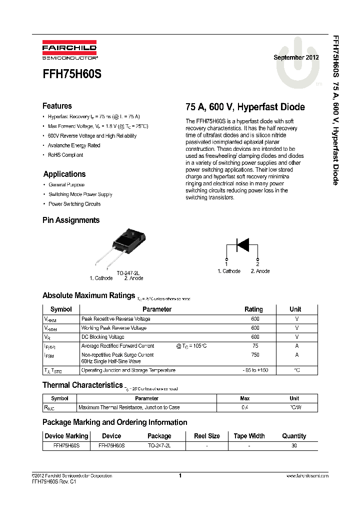 FFH75H60S_8408495.PDF Datasheet