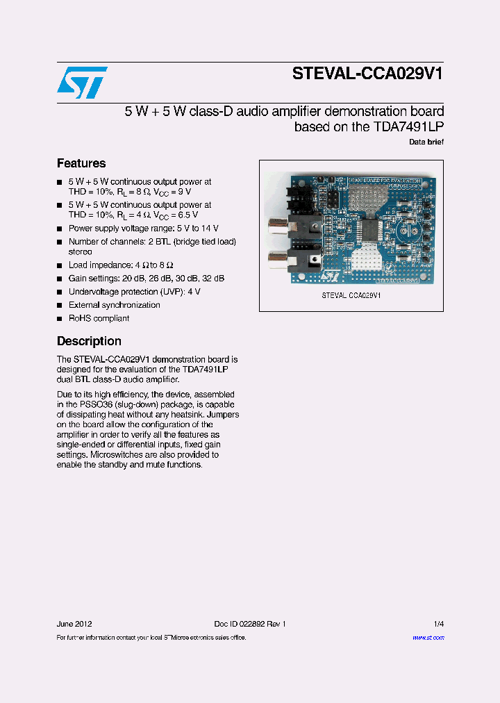 STEVAL-CCA029V1_8410190.PDF Datasheet