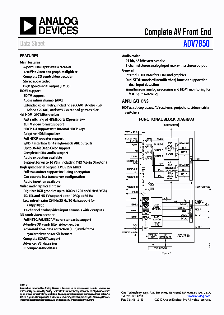 ADV7850_8410703.PDF Datasheet