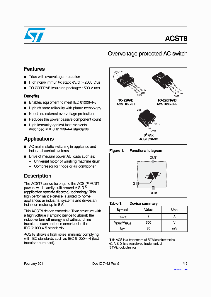 ACST830-8FP_8430940.PDF Datasheet