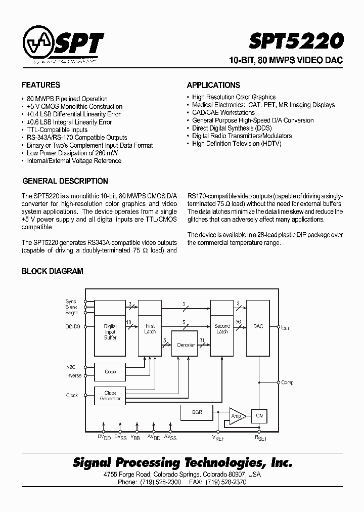 SPT5220SCN_8432858.PDF Datasheet