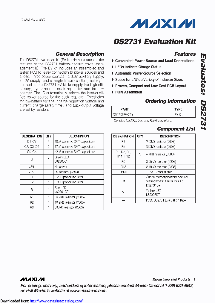 DS2731EVKIT_8434386.PDF Datasheet