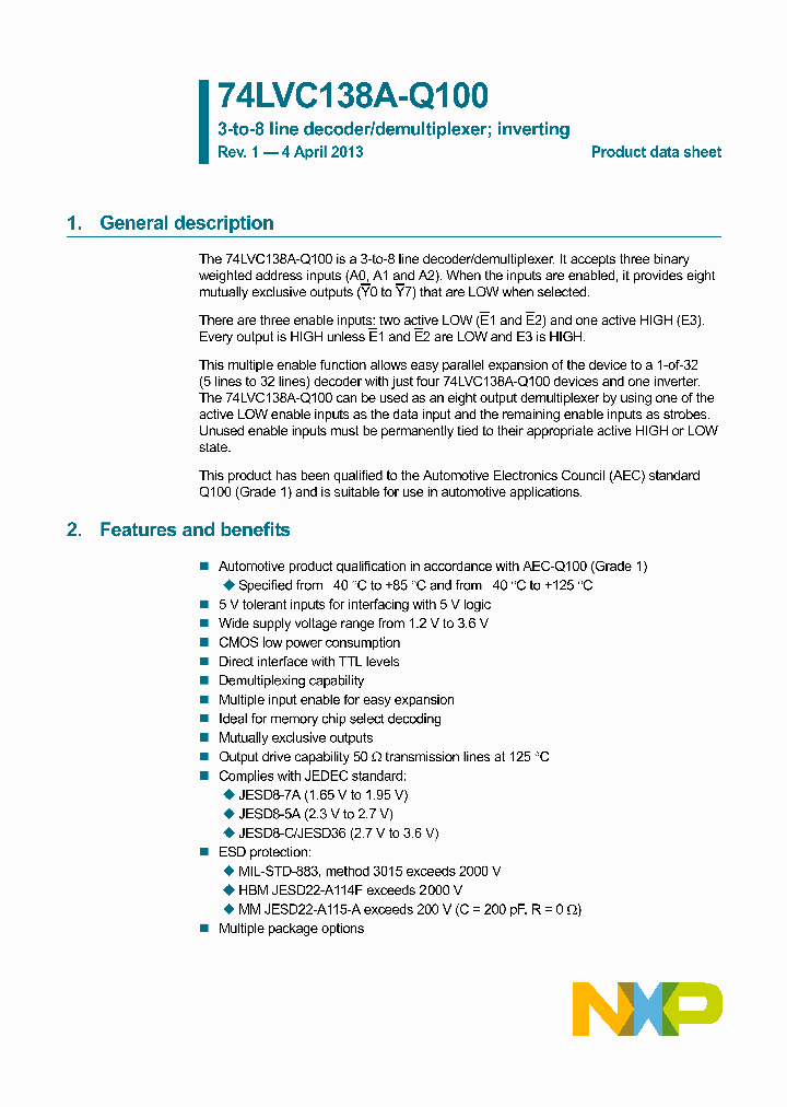 74LVC138APW-Q100_8442385.PDF Datasheet