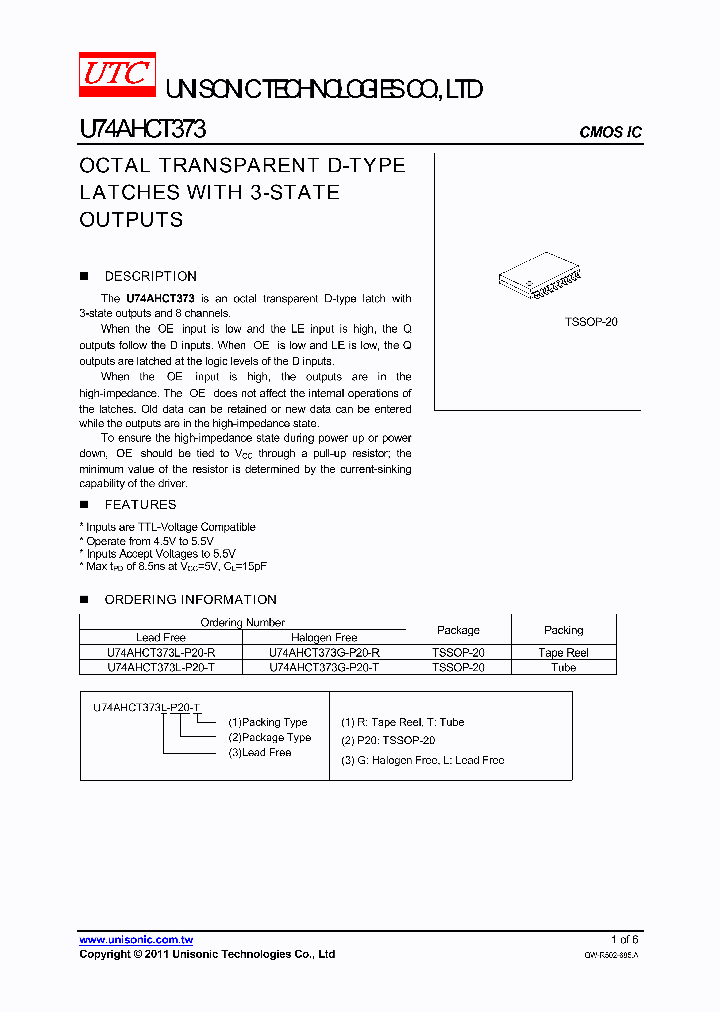 U74AHCT373G-P20-R_8453323.PDF Datasheet