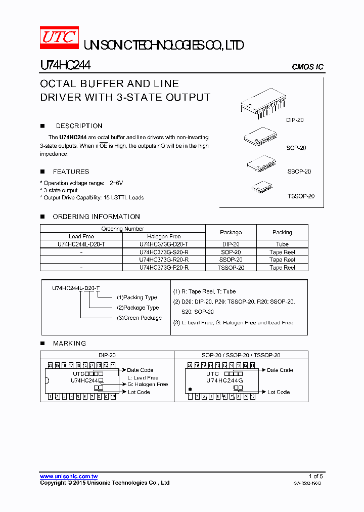 U74HC373G-P20-R_8453321.PDF Datasheet