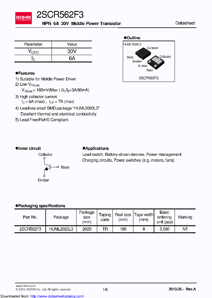 2SCR562F3TR_8459029.PDF Datasheet