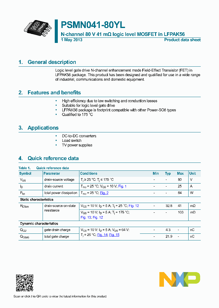 PSMN041-80YL-15_8462286.PDF Datasheet