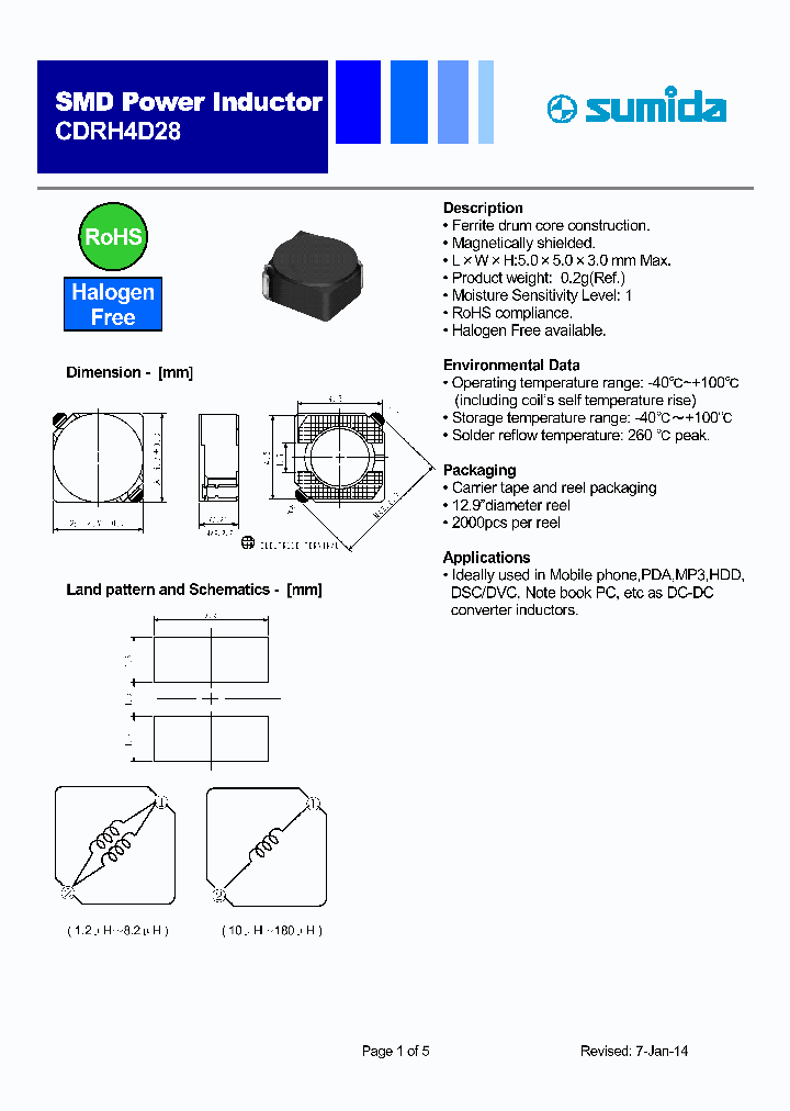 CDRH4D28NP-181NC_8465631.PDF Datasheet