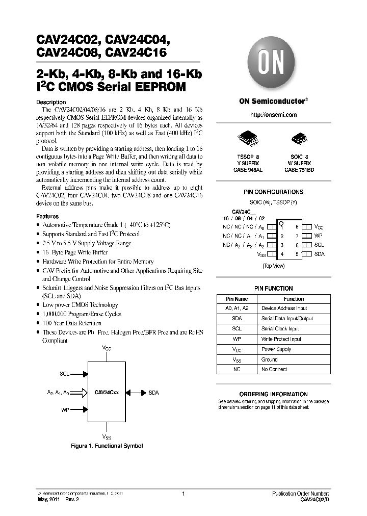 CAV24C16_8478370.PDF Datasheet