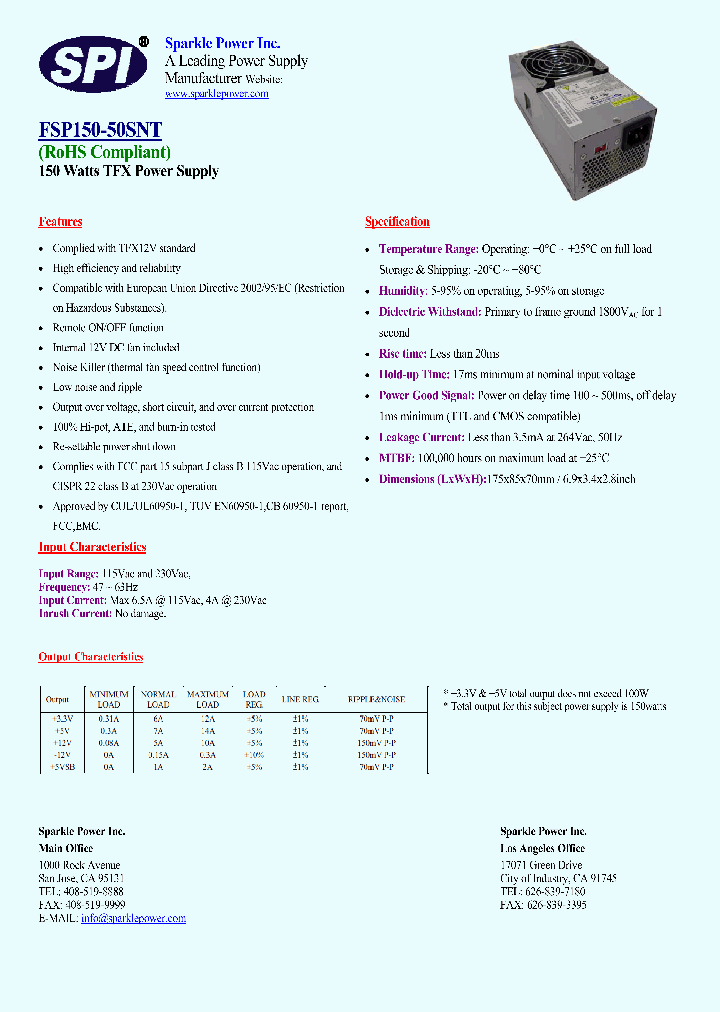 FSP150-50SNT_8493970.PDF Datasheet