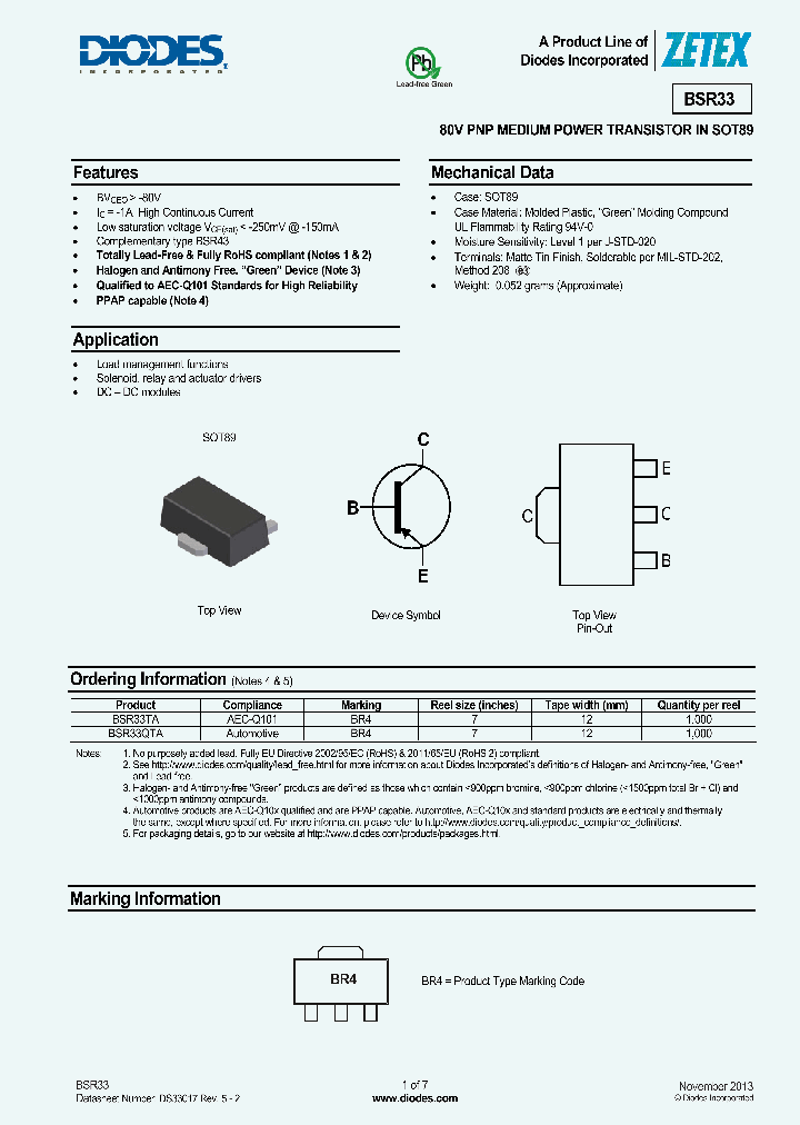 BSR33TA_8506376.PDF Datasheet