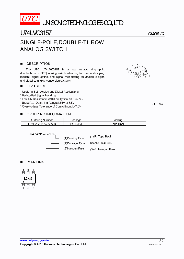 U74LVC3157-10_8509245.PDF Datasheet