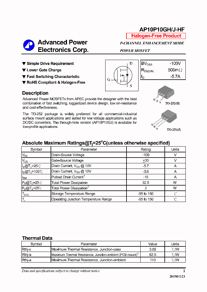 AP10P10GJ-HF_8509545.PDF Datasheet