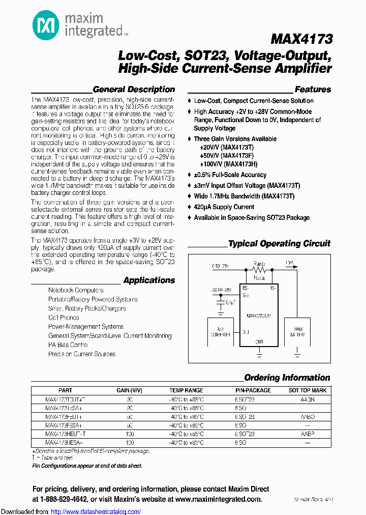 MAX4173TEUTC4X_8511455.PDF Datasheet