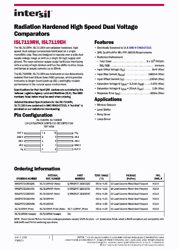 ISL7119EH_8521865.PDF Datasheet