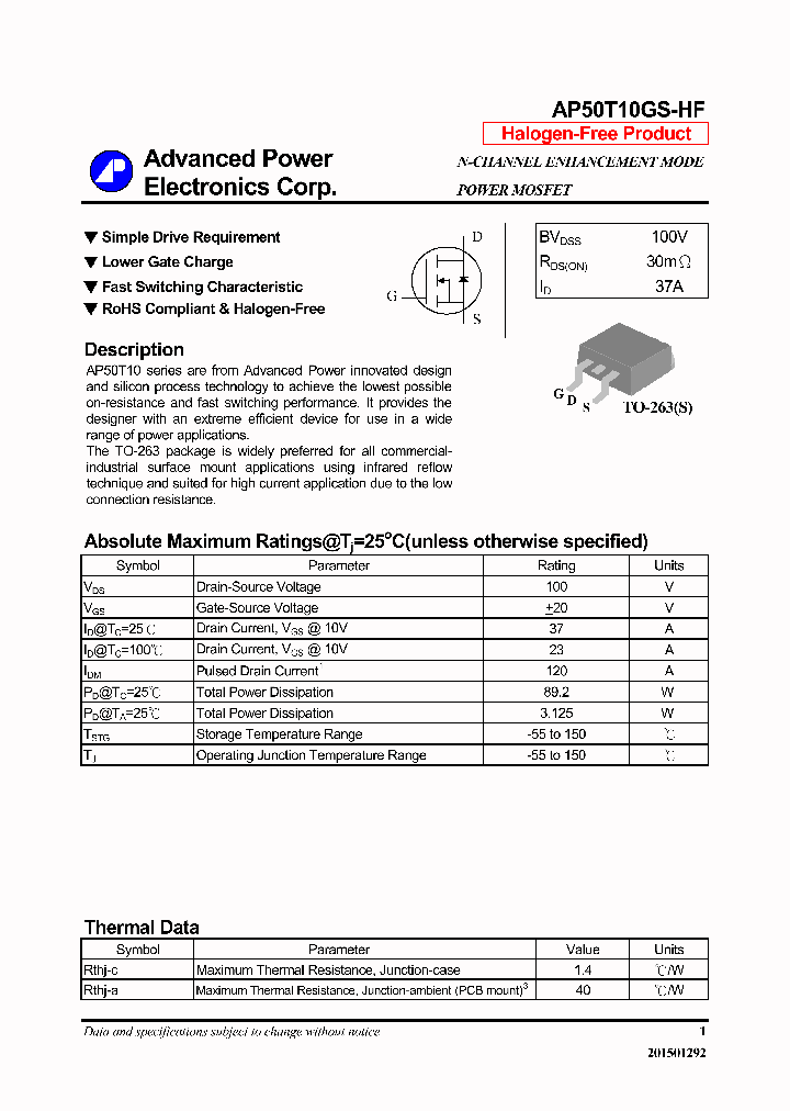 AP50T10GS-HF-16_8529238.PDF Datasheet