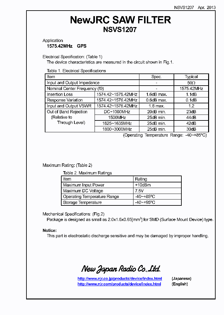 NSVS1207_8531770.PDF Datasheet