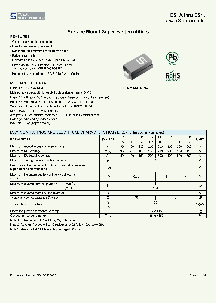 ES1JHR3_8540333.PDF Datasheet