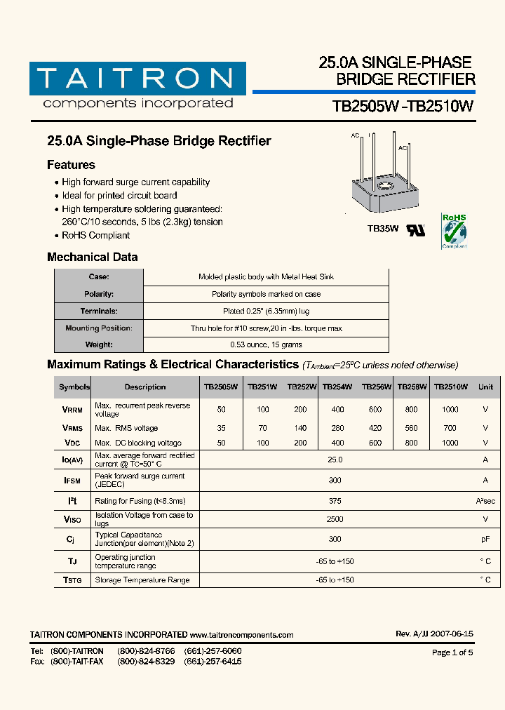 TB2505W_8600358.PDF Datasheet