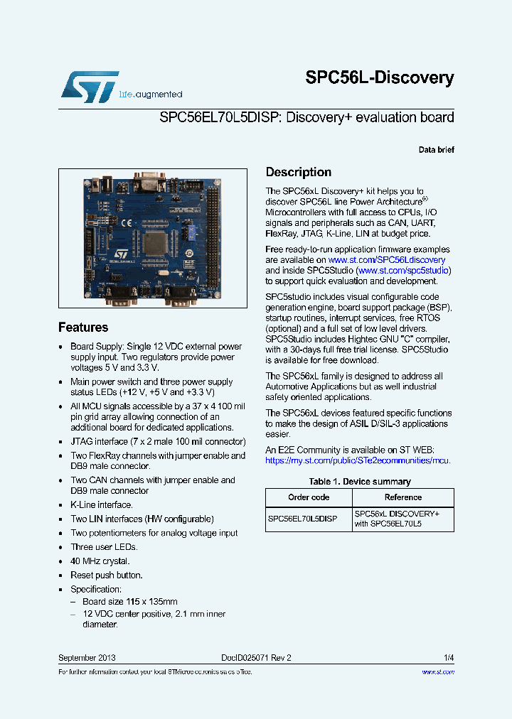 SPC56EL70L5DISP_8601525.PDF Datasheet