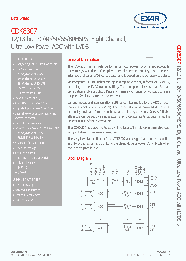 CDK8307AILP64_8605514.PDF Datasheet