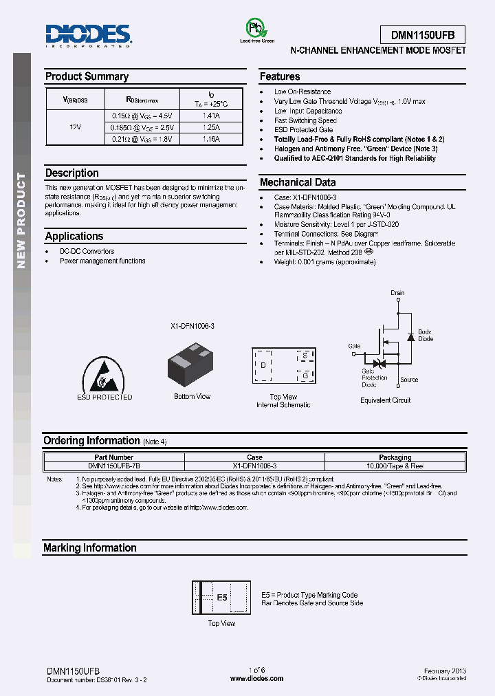 DMN1150UFB-15_8610761.PDF Datasheet