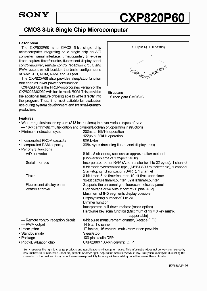 CXP820P60_8612731.PDF Datasheet