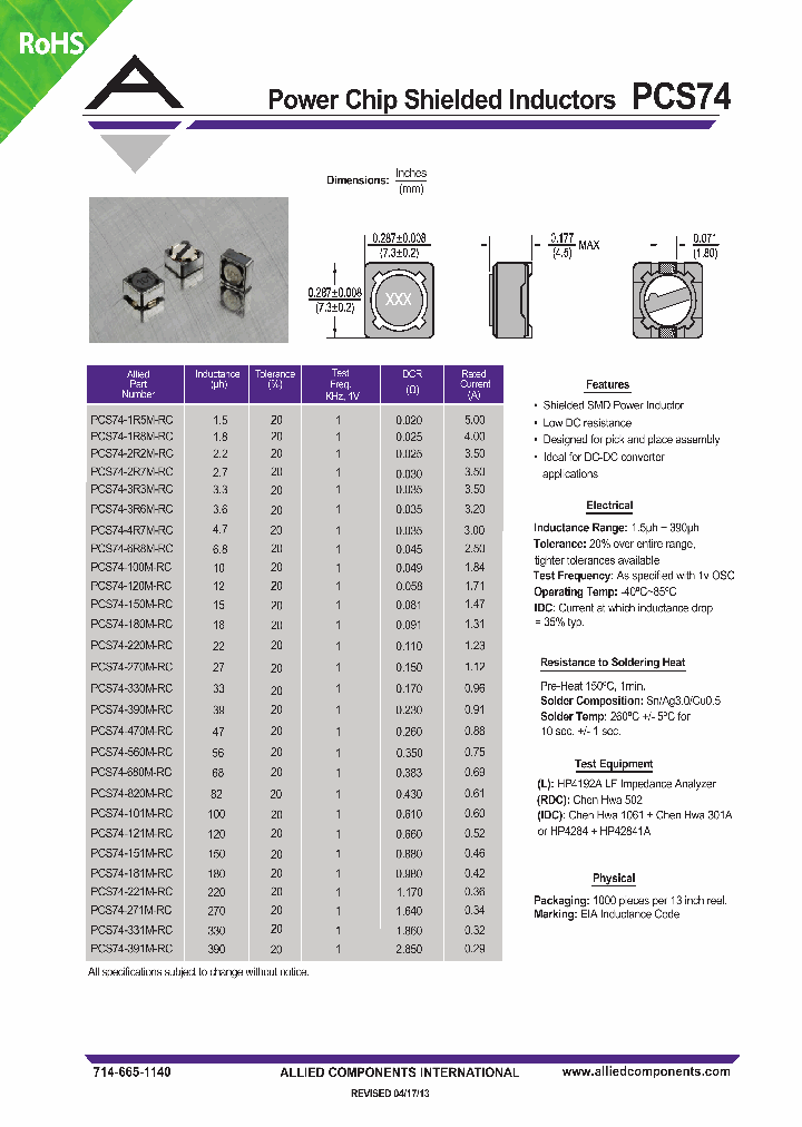 PCS74-181M-RC_8617264.PDF Datasheet