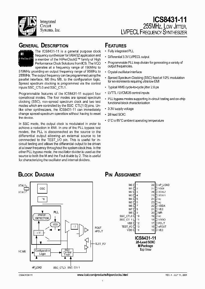 ICS8431-11_8617872.PDF Datasheet