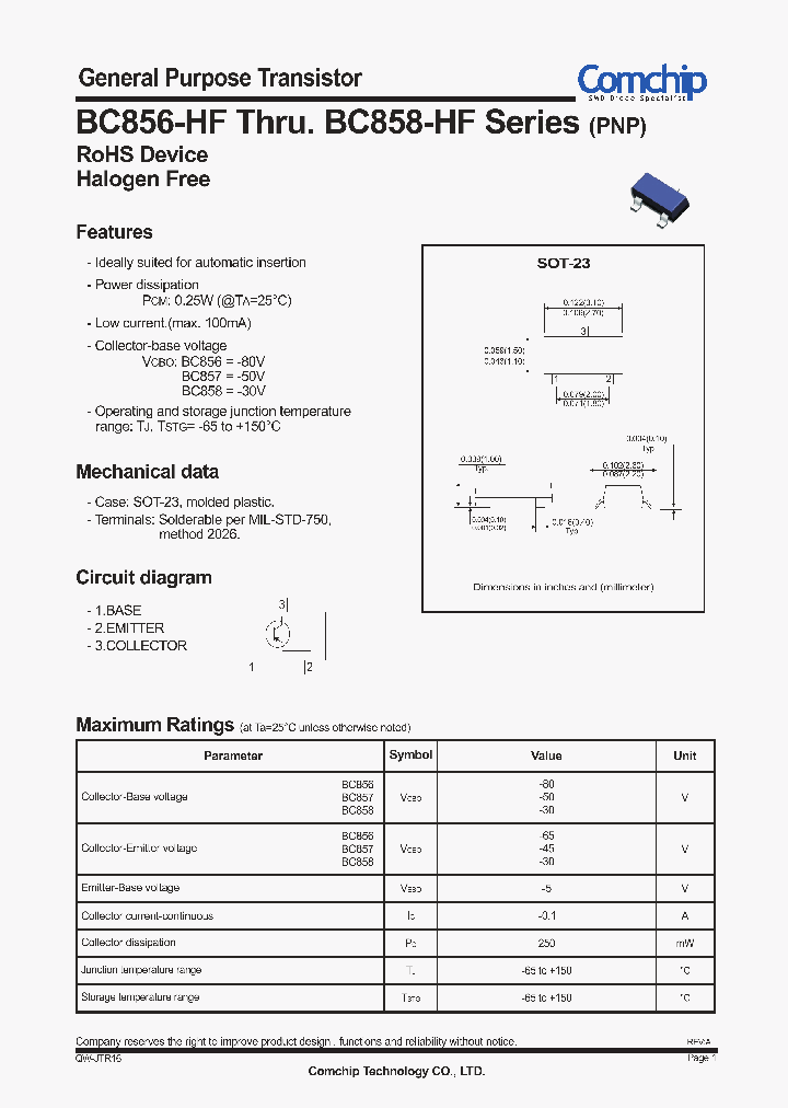 BC857A-HF_8621904.PDF Datasheet