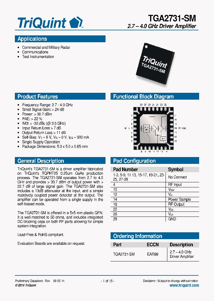 TGA2731-SM-15_8640474.PDF Datasheet