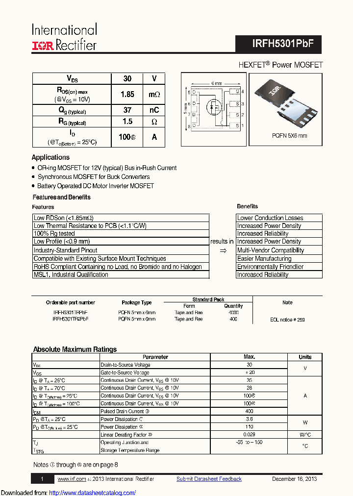 IRFH5301_8642245.PDF Datasheet