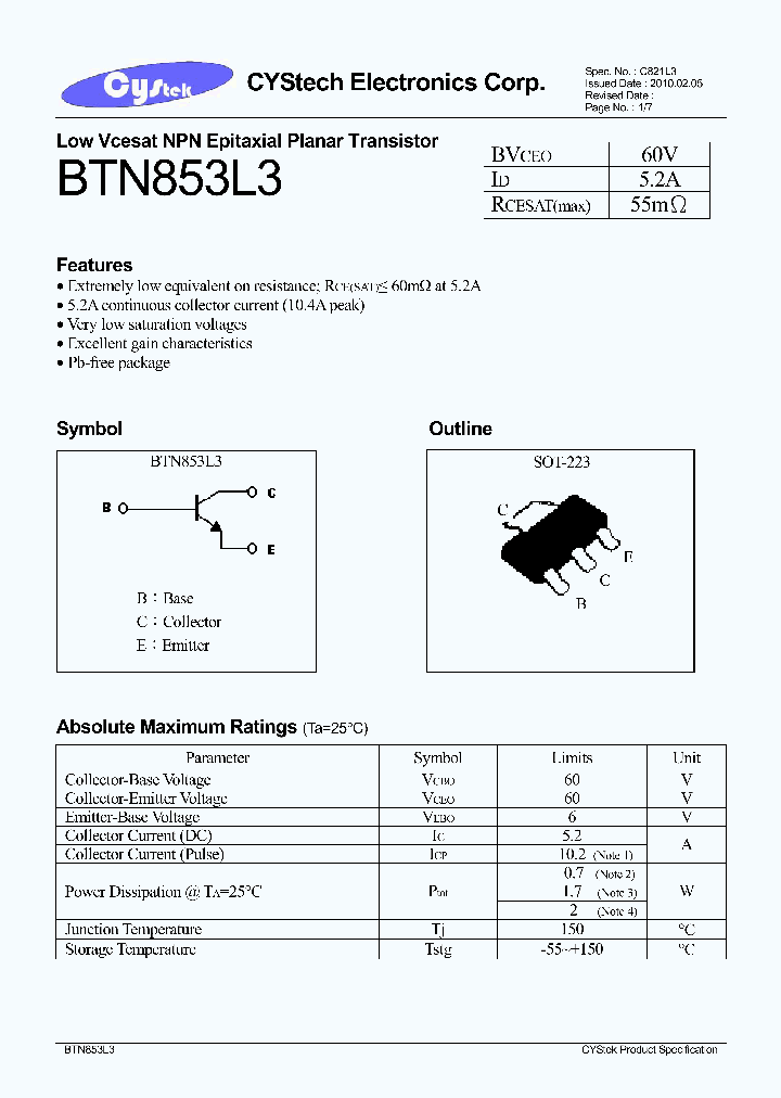 BTN853L3_8654991.PDF Datasheet