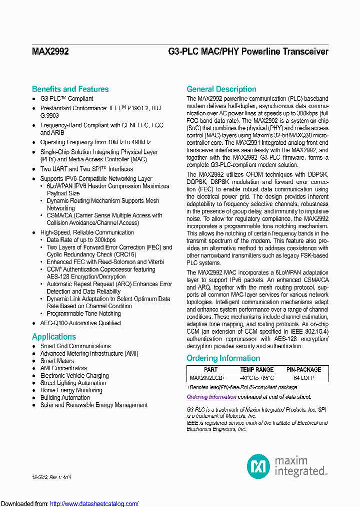 MAX2992TAHOE-KIT_8673914.PDF Datasheet