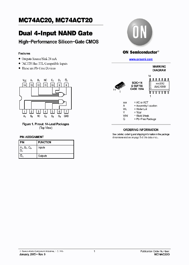 MC74AC20DR2G_8677788.PDF Datasheet