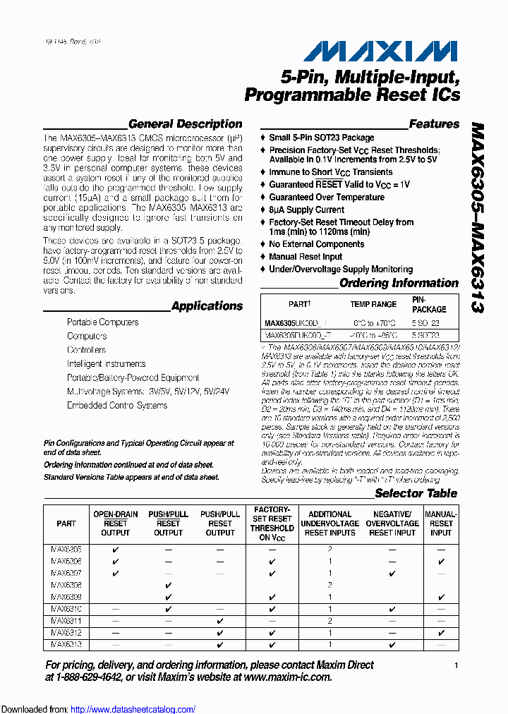 MAX6308UK00D1_8682196.PDF Datasheet