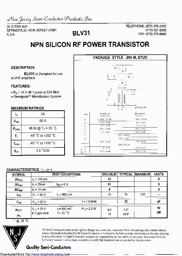 BLV31_8686470.PDF Datasheet