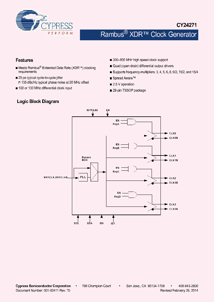 CY24271ZXCT_8692767.PDF Datasheet