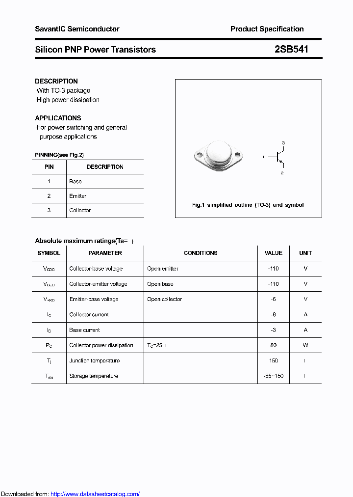 2SB541_8693268.PDF Datasheet