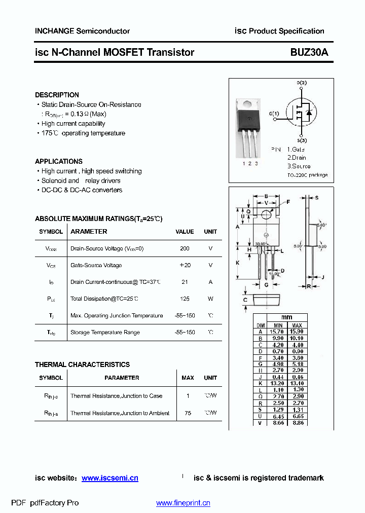 BUZ30A_8695029.PDF Datasheet