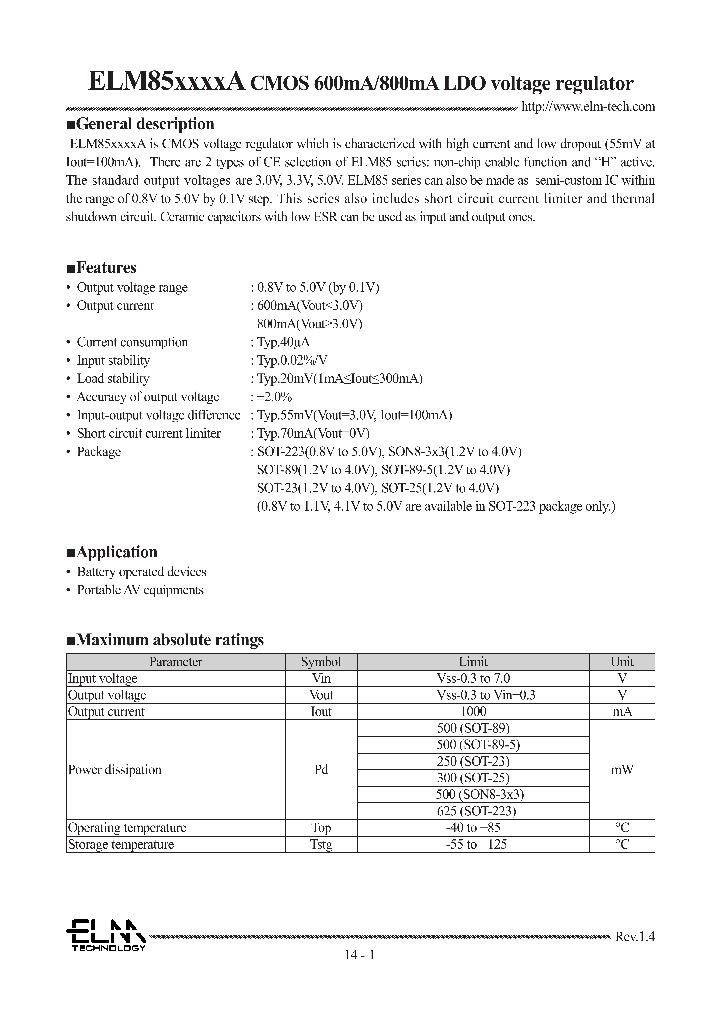 ELM85-SERIES_8703704.PDF Datasheet