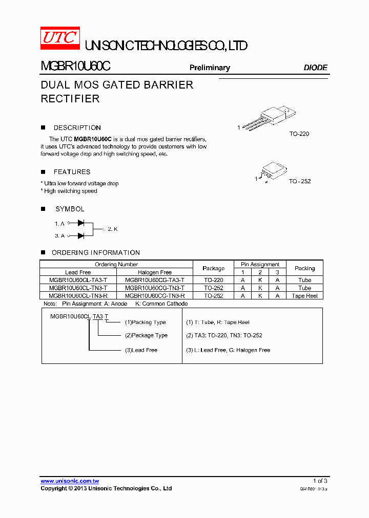 MGBR10U60CG-TN3-T_8711079.PDF Datasheet