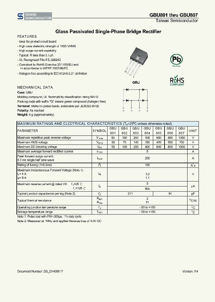 GBU806C2_8711704.PDF Datasheet