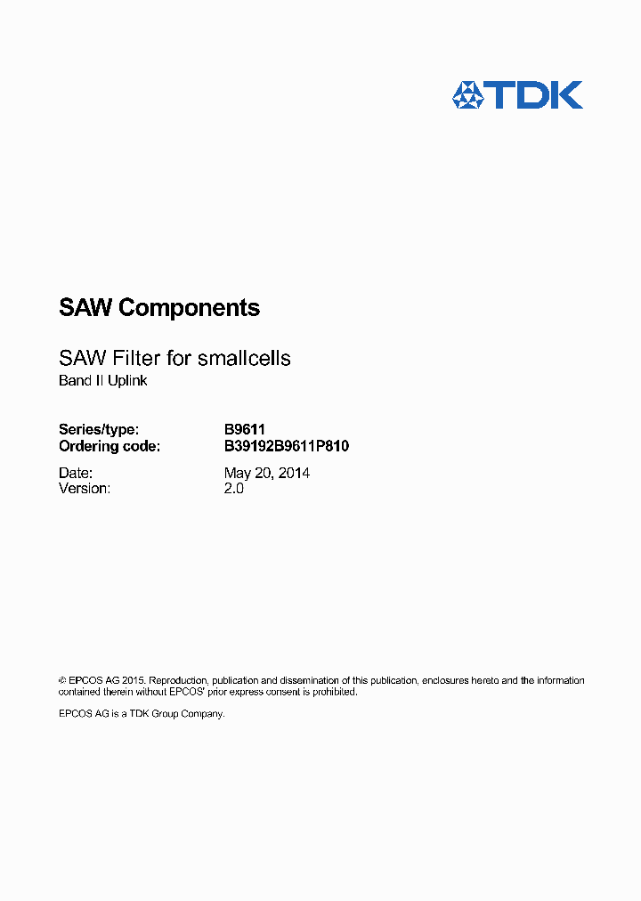 B39192B9611P810_8714571.PDF Datasheet